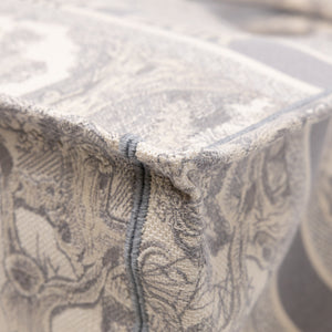 CHRISTIAN DIOR MEDIUM DIOR BOOK TOTE GREY TOILE DE JOUY EMBROIDERY
