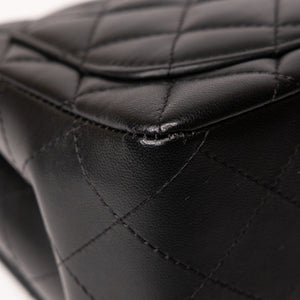 CHANEL MINI SQUARE FLAP BAG LAMBSKIN SO BLACK