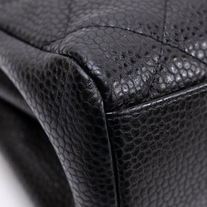 CHANEL 24K BLACK QUILTED MINI BOWLING BAG CAVIAR LEATHER GHW