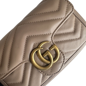 GUCCI MARMONT SUPER MINI LEATHER SHOULDER BAG