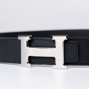 HERMES SIZE 100 H BELT BUCKEL REVERSIBLE BELT BLACK