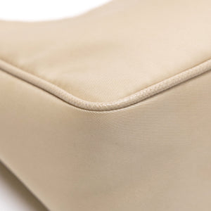 PRADA RE-EDDITION 2005 RE-NYLON SAFFIANO MINI BAG BEIGE SHW