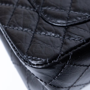 CHANEL MINI 2.55 REISSUE AGED CALFSKIN BLACK GHW