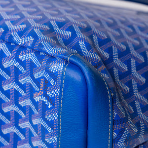 GOYARD ARTOIS GM TOTE BAG GOYARDINE CANVAS/CALFSKIN BLUE SHW