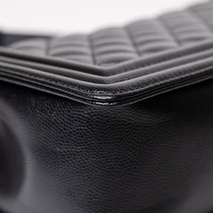CHANEL LEBOY MEDIUM BLACK CAVIAR LEATHER GHW
