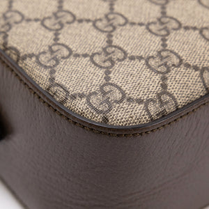 GUCCI GG SUPREME CAMERA BAG BROWN MULTICOLOURED CANVAS /LEATHER GHW