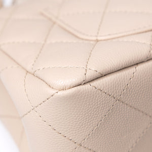 CHANEL 25S MINI COCO CRUSH HANDLE BAG CAVIAR BEIGE LGHW(MICROCHIP)