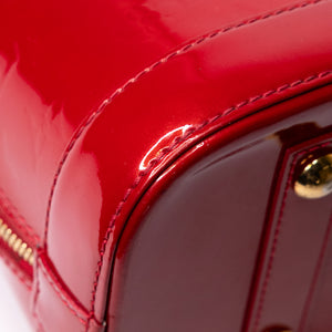LOUIS VUITTON ALMA PM PATENT LEATHER RED GHW