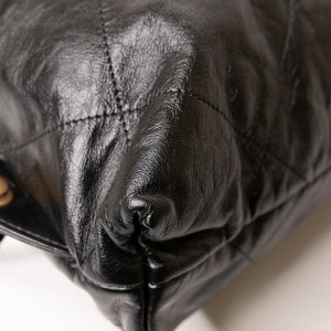 CHANEL 22 BACKPACK CALFSKIN BLACK GHW