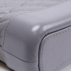 CHANEL SMALL CHEVRON GABRIELLE HOBO BAG GREY CALFSKIN LEATHER MULTICOLOURED HARDWARE