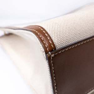 BURBERRY WORLD OF THE POCKET MEDIUM CANVAS WITH LEATHER GHW