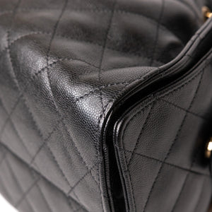 CHANEL SMALL 25 HANDBAG GRAINED CALFSKIN BLACK GHW (MICROCHIP)