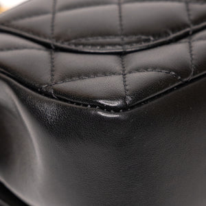 CHANEL 25B PEARL HANDLE MINI SQUARE LAMBSKIN LEATHER GHW (MICROCHIP)