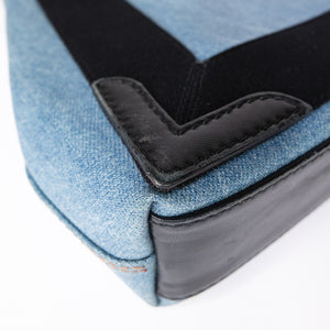 BALENCIAGA NAVY CABAS SMALL TOTE IN BLUE COATED CANVAS