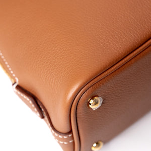 HERMES MINI BOLIDE EVERCOLOR GOLD GHW STAMP K