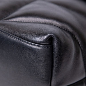 SAINT LAURENT PUFFER BAG MEDIUM BLACK NAPPA LEATHER GHW