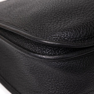 HERMES EVELYN 29 CLEMENCE LEATHER BLACK SHW STAMP SQUARE N