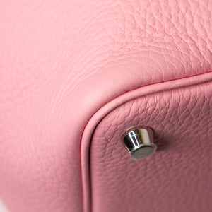 HERMES PICOTIN 18 LOCK BAG CLEMENCE 3Q ROSE SAKURA STAMP W SHW
