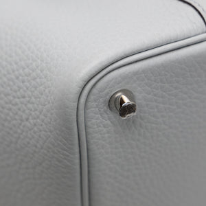 HERMES PICOTIN 18 LOCK BAG CLEMENCE BLUE PALE STAMP W