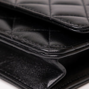 CHANEL 25A PEARL CRUSH WALLET ON CHAIN LAMBSKIN LEATHER GHW (MICROCHIP)