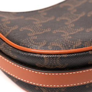 CELINE MINI AVA BAG WITH TRIOMPHE CANVAS GHW