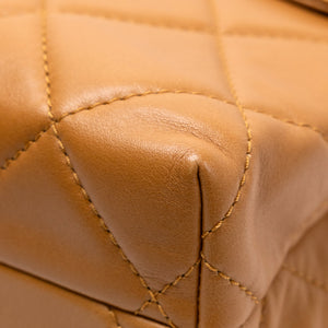 CHANEL VINTAGE FLAP BAG CARAMEL LAMBSKIN SHW