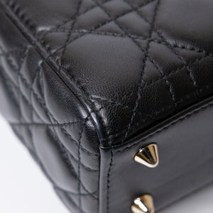 CHRISTIAN DIOR MY ABC DIOR SMALL LADY DIOR LAMBSKIN BLACK GHW