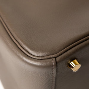 HERMES LINDY 26 EVERCOLOR GRIS ETAIN GHW STAMP Z