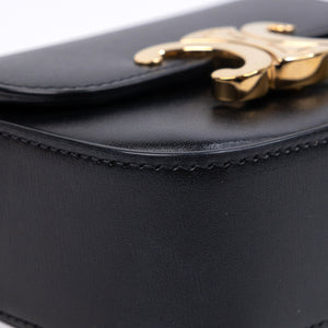 CELINE MINI CLAUDE BAG CALFSKIN LEATHER BLACK GHW