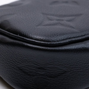 LOUIS VUITTON IVY WALLET ON CHAIN MONOGRAM EMPREINTE LEATHER BLACK GHW