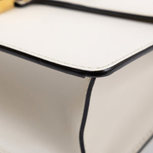 GUCCI MINI SYLVIE CALFSKIN WHITE GHW