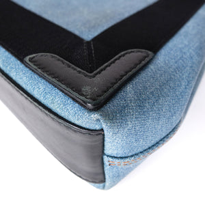 BALENCIAGA NAVY CABAS SMALL TOTE IN BLUE COATED CANVAS