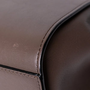 LOEWE MINI HAMMOCK DRAWSTRING BAG GRAINED CALF SKIN DARK TAUPE SHW