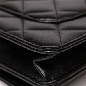 CHANEL 25A PEARL CRUSH WALLET ON CHAIN LAMBSKIN LEATHER GHW (MICROCHIP)