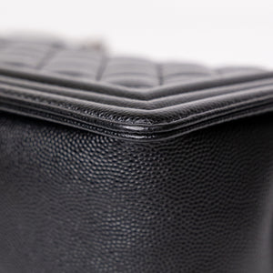 CHANEL LEBOY MEDIUM BLACK CAVIAR LEATHER GHW