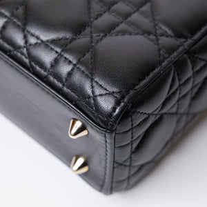 CHRISTIAN DIOR MY ABC DIOR SMALL LADY DIOR LAMBSKIN BLACK GHW