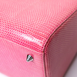 CHRISTIAN DIOR MEDIUM LADY DIOR LIZARD PINK CRYSTAL SHW