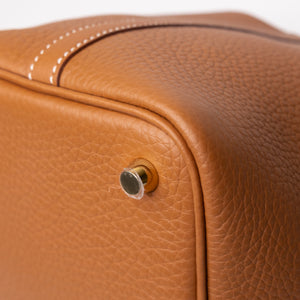 HERMES PICOTIN 18 LOCK BAG CLEMENCE GOLD GHW STAMP K