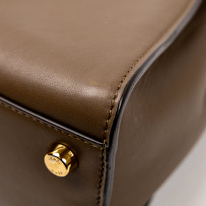 FENDI SMALL PEEKABOO BAG BROWN CALFSKIN LEATHER GHW