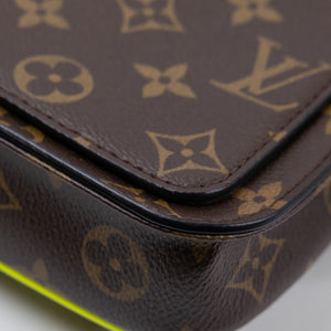 LOUIS VUITTON S LOCK SLING BAG MONOGRAM CANVAS BLACK HARDWARE