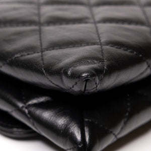 CHANEL 23K SLING SMALL FLAP BAG BLACK CALFSKIN LEATHER GHW