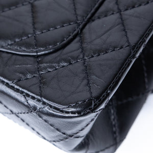 CHANEL MINI 2.55 REISSUE AGED CALFSKIN BLACK GHW