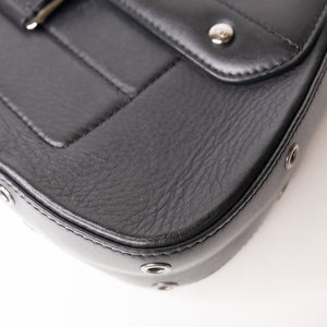 CHRISTIAN DIOR VINTAGE PUNK SHOULDER BAG BLACK SHW