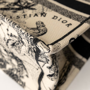 DIOR MEDIUM BOOK TOTE TOILE DE JOUY ZODIAC EMBROIDERY