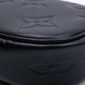 LOUIS VUITTON IVY WALLET ON CHAIN MONOGRAM EMPREINTE LEATHER BLACK GHW