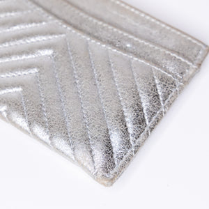 CHANEL CARD HOLDER SILVER