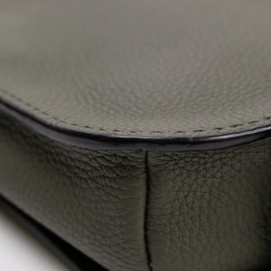 LOEWE MILITARY MESSENGER BAG CALFSKIN LEATHER KHAKI GREEN SHW