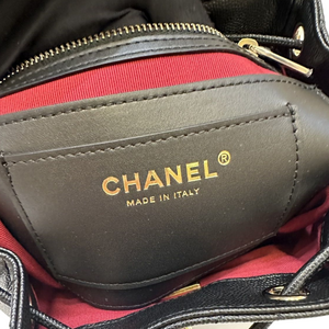 CHANEL 23S QUILTED MINI BACKPACK CAVIAR BLACK LGHW