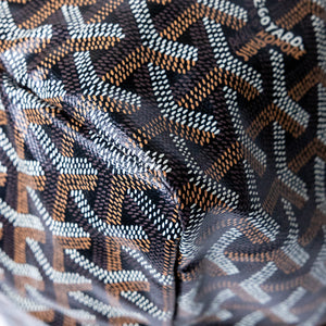 GOYARD SAINT LOUIS GM TOTE BAG GOYARDINE CANVAS/LEATHER  BLACK SHW