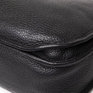 HERMES EVELYN 29 CLEMENCE LEATHER BLACK SHW STAMP SQUARE N
